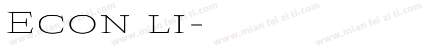 Econ li字体转换